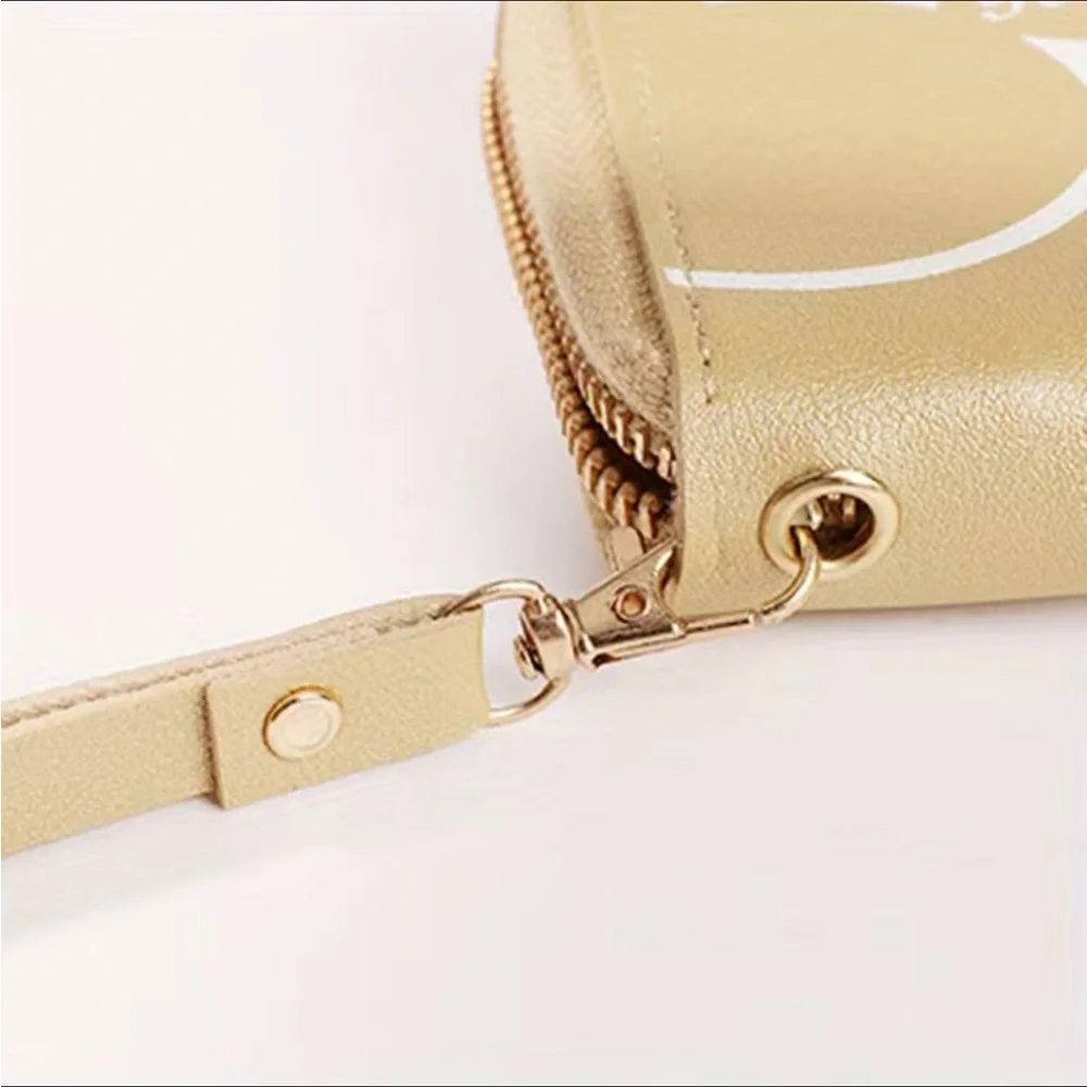 Minnie Mickey Mouse Wristlet Clutch  Convertible Long Wallet Dusty Pink - Picture 8 of 16